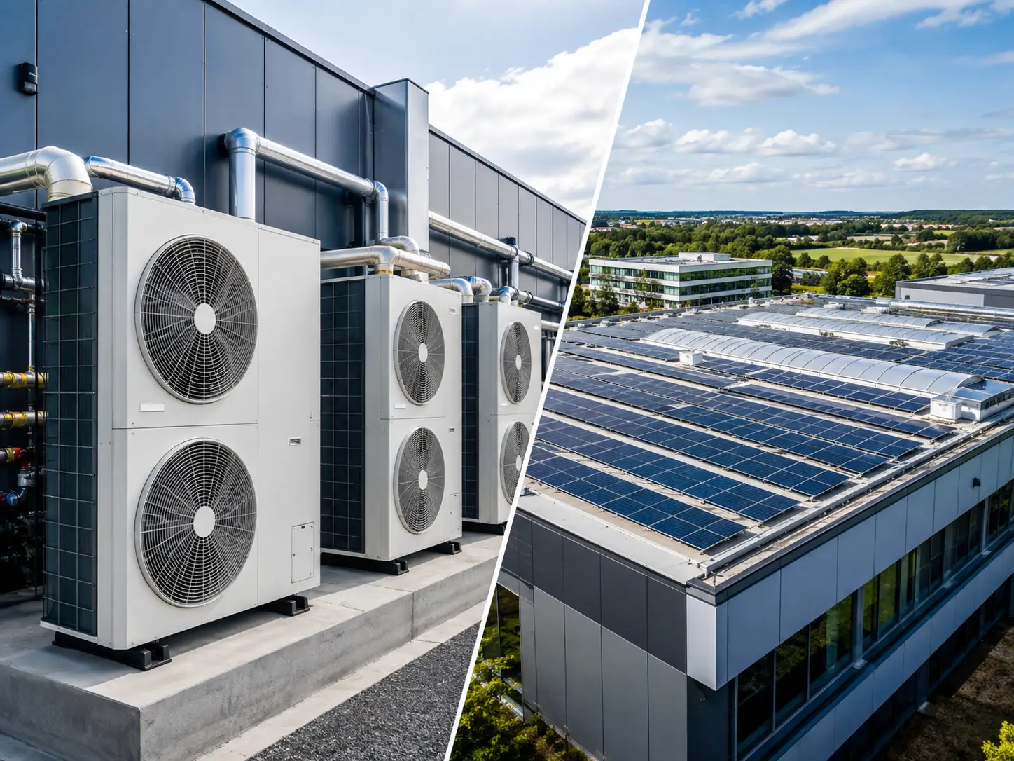 Commercial Heat pump and solar in Darbyshire